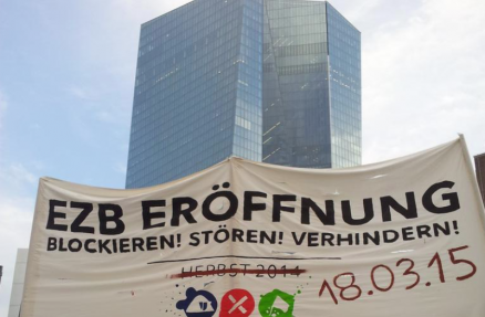 Transpi vor EZB