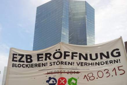 Transpi vor EZB